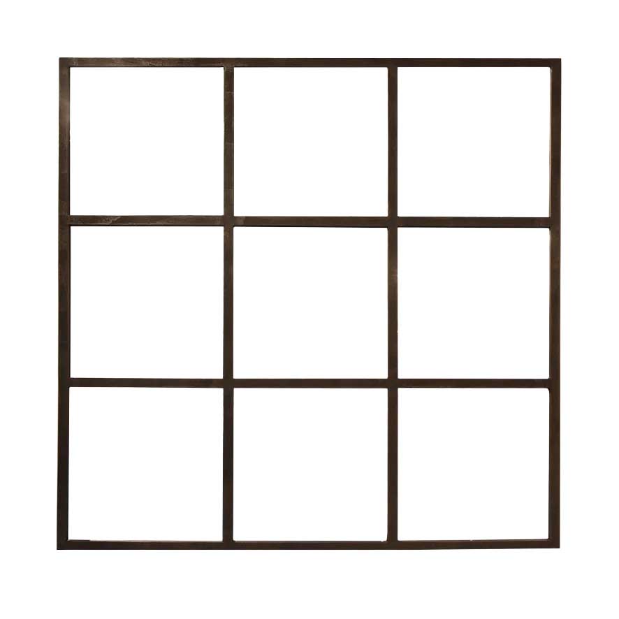 French Country Square Iron Grid Mirror